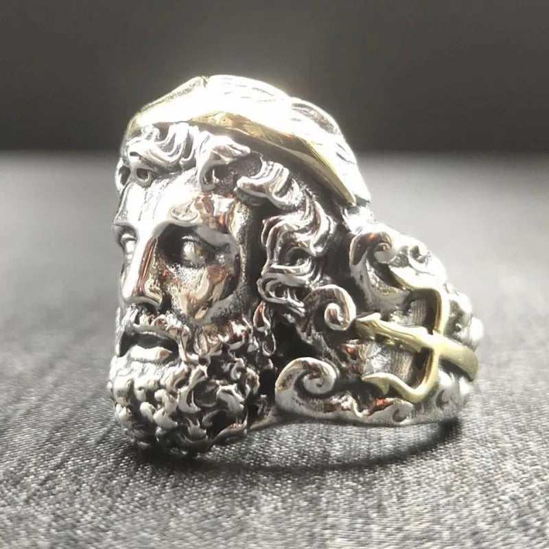 Anillo Poseidón - Plata 925 (Ajustable)