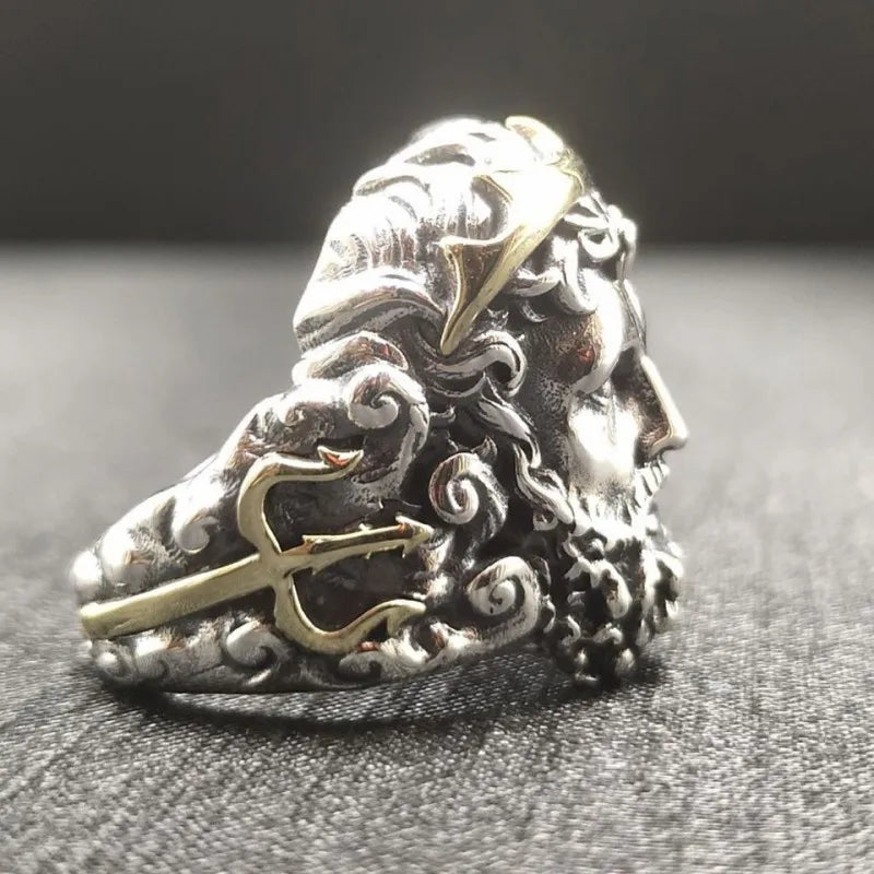Anillo Poseidón - Plata 925 (Ajustable)