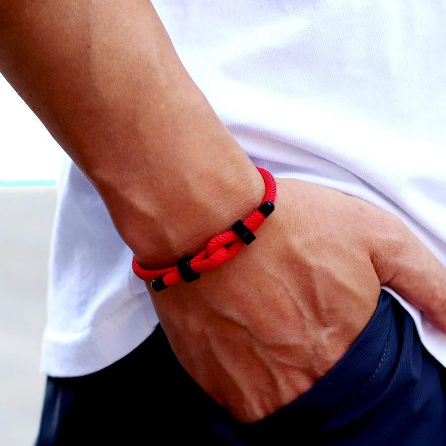 Pulsera Origin - Acero Inoxidable y Cuerda Milán