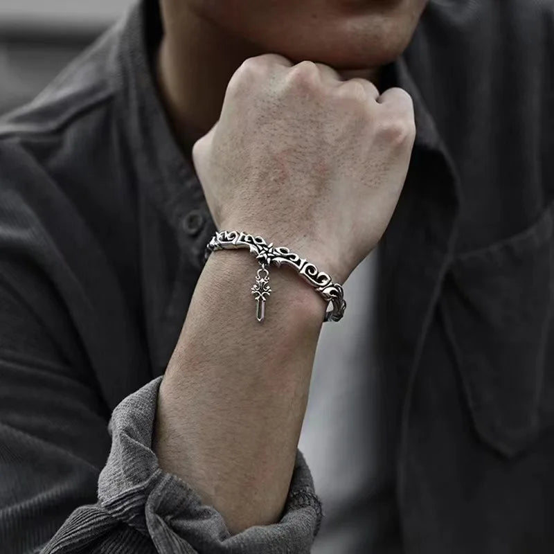 Pulsera Vintage - Cruz (Ajustable)