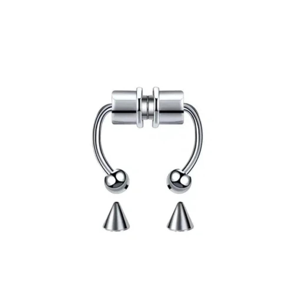 Piercing Magnético Falso de Nariz - Acero Inoxidable