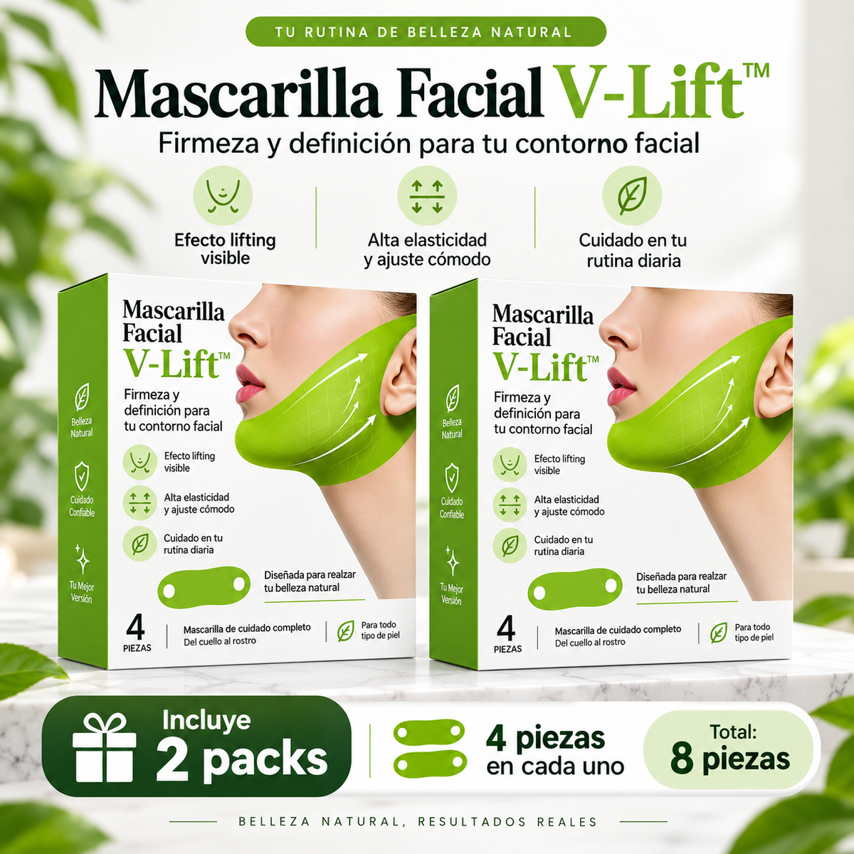 Mascarilla Facial V-Lift™ para Mentón con Péptidos y Colágeno  50%OFF + Envío Gratis (promoción aplazada hasta el 25/09)