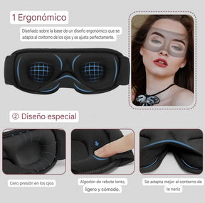 Máscara para Dormir Blackout 3D - Calidad Premium