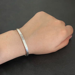 PULSERA MARTILLADA ARTESANAL - PLATA 925 (Ajustable)
