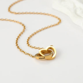 Caja de Joyas Cupido con Collar Personalizado y Rosa Eterna
