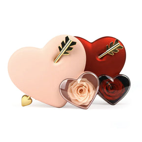 Caja de Joyas Cupido con Collar Personalizado y Rosa Eterna