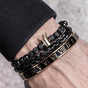 Conjunto de Pulseras de Lujo (3 Piezas Ajustables)