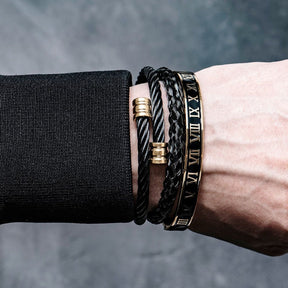 Conjunto de Pulseras de Lujo (3 Piezas Ajustables)